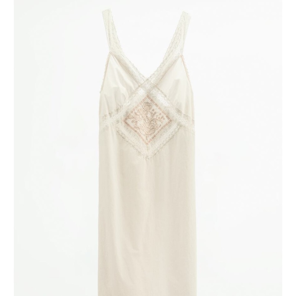 Embroidered Zara slip dress